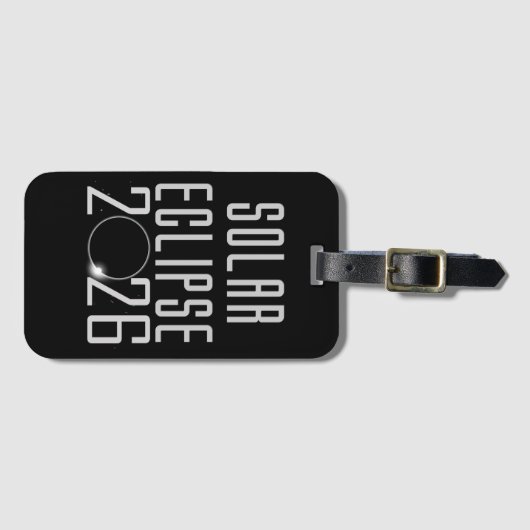 Solar Eclipse 2026 Grocery Tote ラゲッジタグ (正面横)