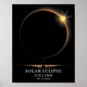 Solar Eclipse 2026 Iceland Celestial ポスター (正面)
