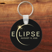 Solar Eclipse Astronomy Event 2026 キーホルダー (正面)