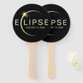 Solar Eclipse Astronomy Event 2026 ハンドファン (正面&裏面)
