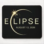 Solar Eclipse Astronomy Event 2026 マウスパッド (正面)
