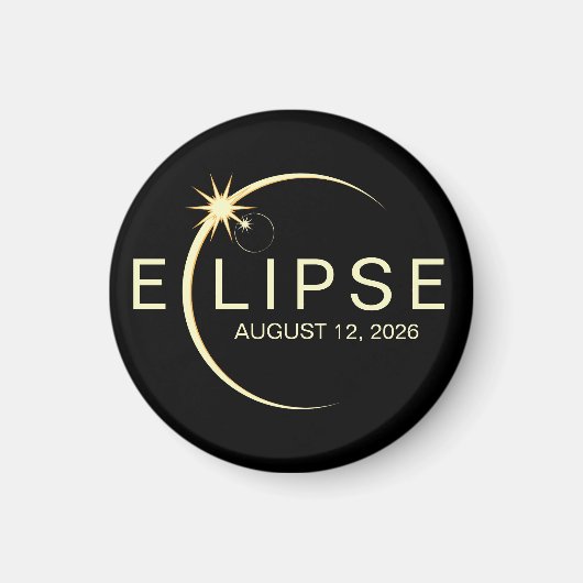 Solar Eclipse Astronomy Event 2026 マグネット (正面)
