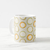 Solar Eclipse Mid-Century Modern - Black lines コーヒーマグカップ (正面左)