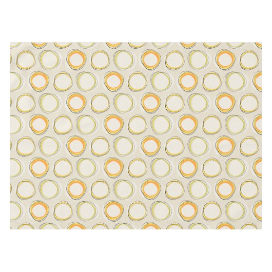 Solar Eclipse Mid-Century Modern - Black lines テーブルクロス (正面(横))