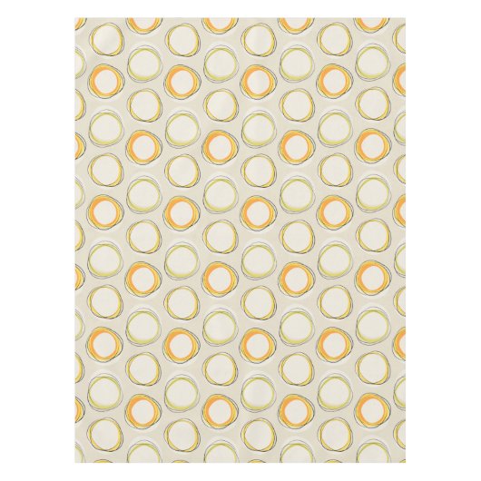 Solar Eclipse Mid-Century Modern - Black lines テーブルクロス (正面)