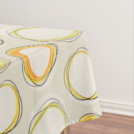 Solar Eclipse Mid-Century Modern - Black lines テーブルクロス