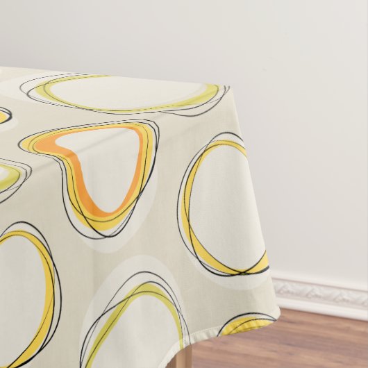 Solar Eclipse Mid-Century Modern - Black lines テーブルクロス (インサイチュ)