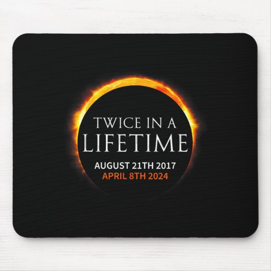 Solar Eclipse Twice Lifetime Solar Illustration マウスパッド (正面)
