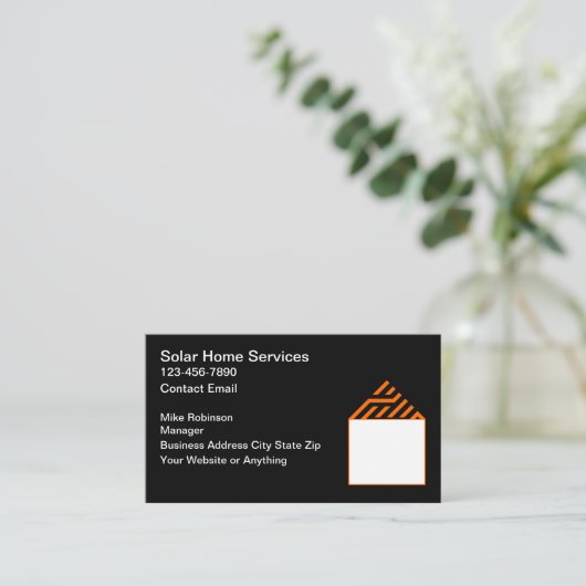 Solar Energy Home Services  名刺 (スタンド正面)
