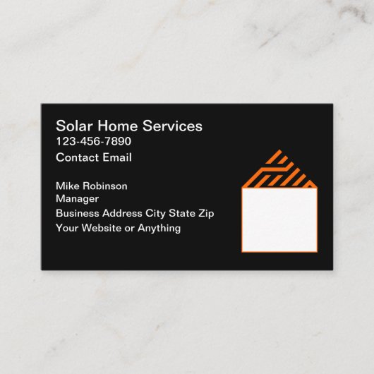 Solar Energy Home Services 名刺 (正面)