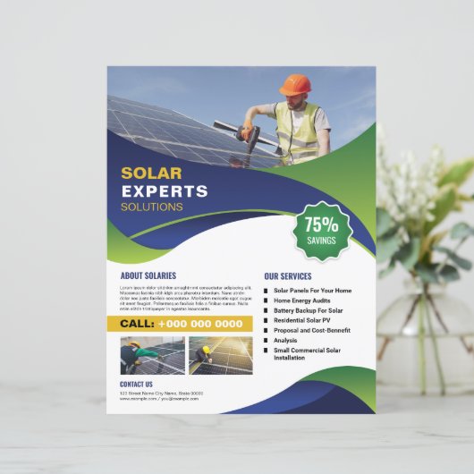 Solar Expert Solution フライヤーテンプレート (スタンド正面)