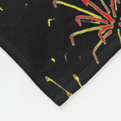 Solar Fireworks Burst Fleece Blanket フリースブランケット (角)