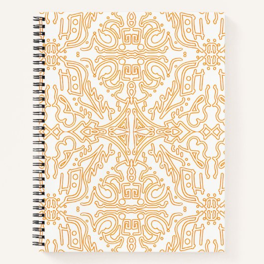 Solar Flare Gold Damask Phone / iPad case ノートブック (正面)