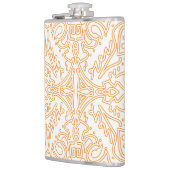 Solar Flare Gold Damask Phone / iPad case フラスク (左)