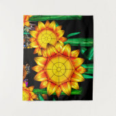 Solar Flare Sunflowers  タペストリー (正面)