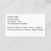 Solar Home Solutions Business Cards 名刺 (裏面)