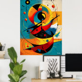 Solar Mechanica – Mid-Century Geometric Dynamics ポスター (ホームオフィス)