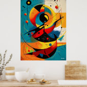 Solar Mechanica – Mid-Century Geometric Dynamics ポスター (キッチン)