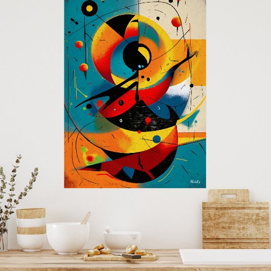 Solar Mechanica – Mid-Century Geometric Dynamics ポスター (キッチン)