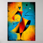 Solar Orbit – Modern Abstract Geometric Wall Art ポスター (正面)