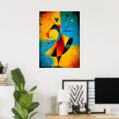 Solar Orbit – Modern Abstract Geometric Wall Art ポスター (ホームオフィス)