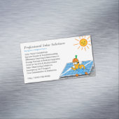 Solar Panel Cleaning Maintenance Cartoon マグネット名刺 (インサイチュ)