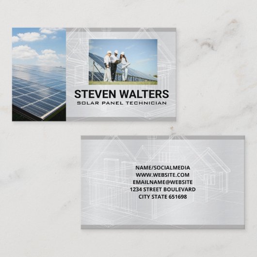 Solar Panel | Energy Technicians 名刺 (正面/裏面)