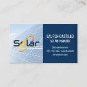 Solar Panels Energy | Light Bulb | QR Scan Code 名刺 (正面)