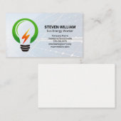 Solar Panels | Light Bulb Energy Logo 名刺 (正面/裏面)