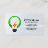 Solar Panels | Light Bulb Energy Logo 名刺 (正面)