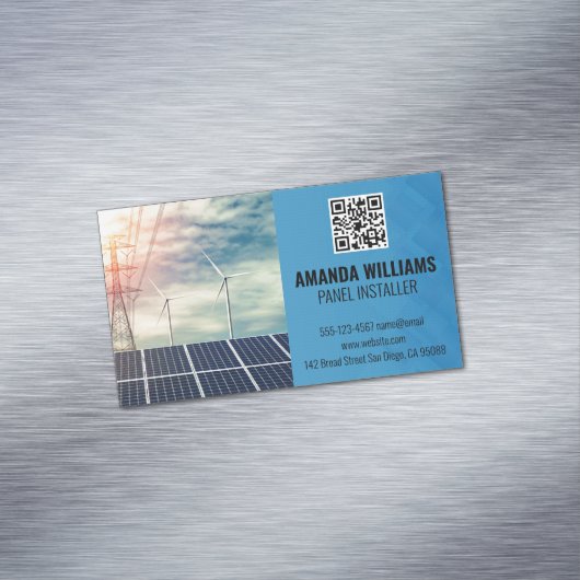 Solar Panels | Tech Logo | Energy マグネット名刺 (インサイチュ)
