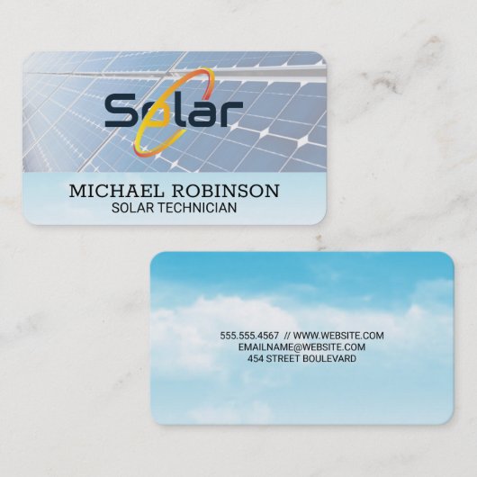 Solar Panels | Tech Power Energy 名刺 (正面/裏面)