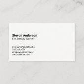 Solar Panels | Technicians Working Onsite 名刺 (裏面)