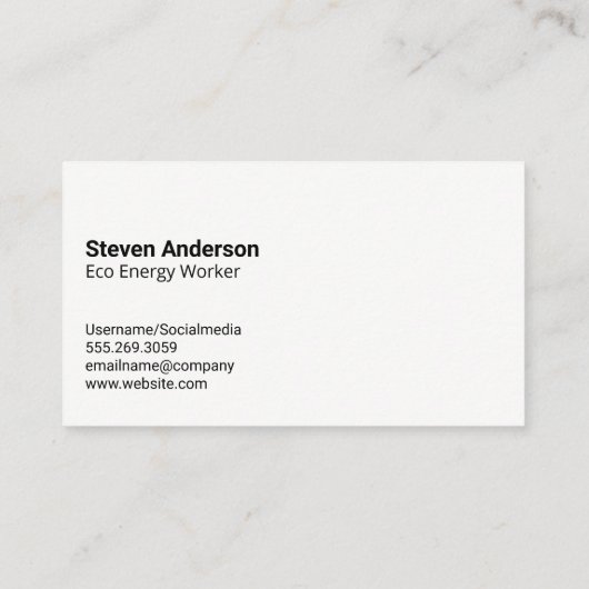 Solar Panels | Technicians Working Onsite 名刺 (裏面)