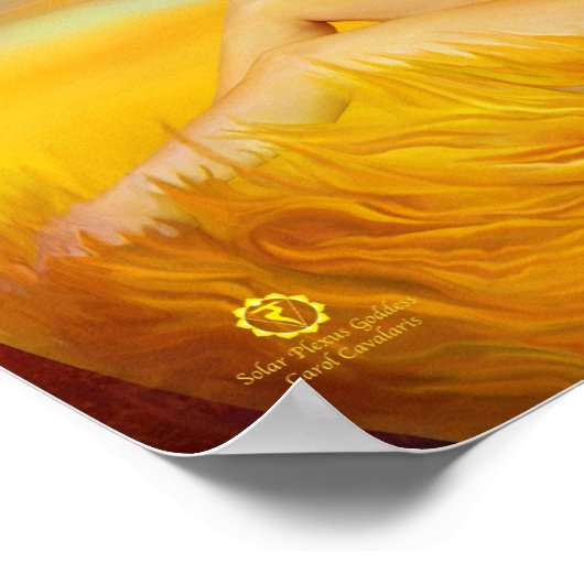 Solar Plexus Chakra Goddess Fine Art Poster/Print ポスター (角)