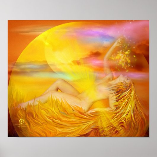 Solar Plexus Chakra Goddess Fine Art Poster/Print ポスター (正面)