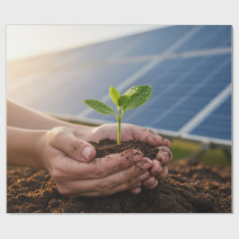 Solar Power Green Earth Gift Wrap ラッピングペーパー