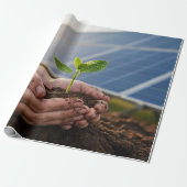 Solar Power Green Earth Gift Wrap ラッピングペーパー (アンロールド)