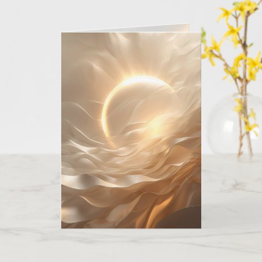Solar Presence – Luminous Abstract Encouragement  カード (黄色い花)