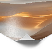 Solar Presence Unbound – Abstract Golden Horizon P フォトプリント (角)