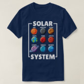 Solar Star System Planet Science Astronomy Lovers Tシャツ (デザイン正面)