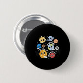 Solar System Learning Is Out Of This World Science 缶バッジ (正面&裏面)