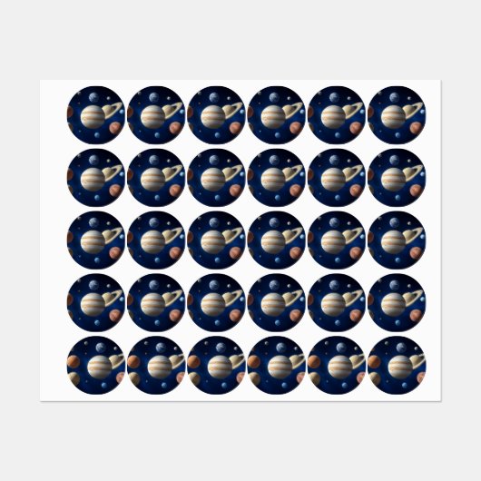 Solar System Montage ラベル (シート)