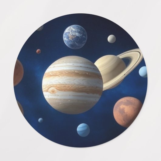 Solar System Montage ラベル (デザイン2)