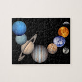 Solar System Montage JPL Planet Photos ジグソーパズル (横)