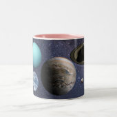 Solar system Mug ツートーンマグカップ (中央)