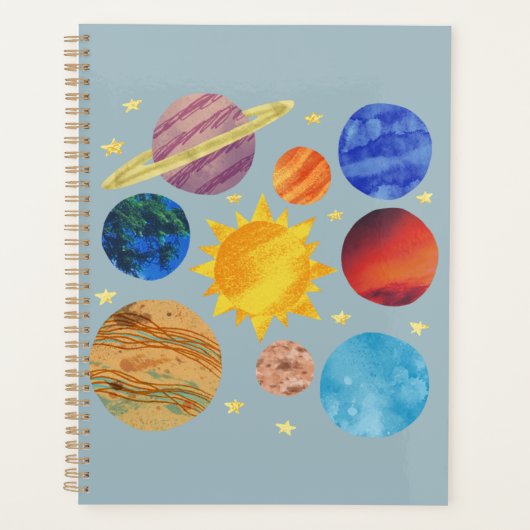 Solar System Notebook | Space Planets Educational  プランナー手帳 (正面)