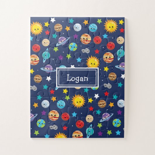 Solar System Pattern for Kids ジグソーパズル (縦)