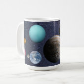 Solar system planets コーヒーマグカップ (正面左)