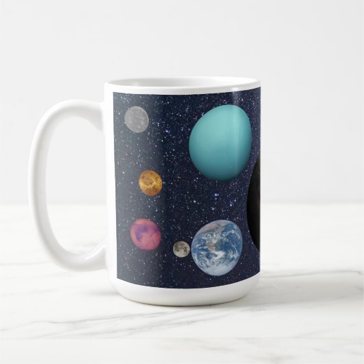 Solar system planets コーヒーマグカップ (左)